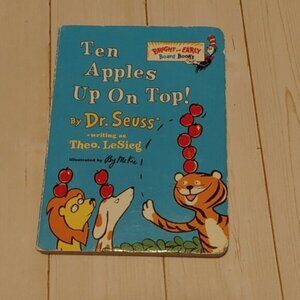 3/$13 Ten Apples Up On Top Dr. Seuss Theo LeSieg Baby Board Book